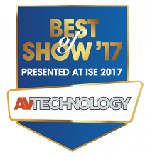 Dante Domain Manager wins NewBay Media's Best of Show Award for ISE 2017, AV Technology.